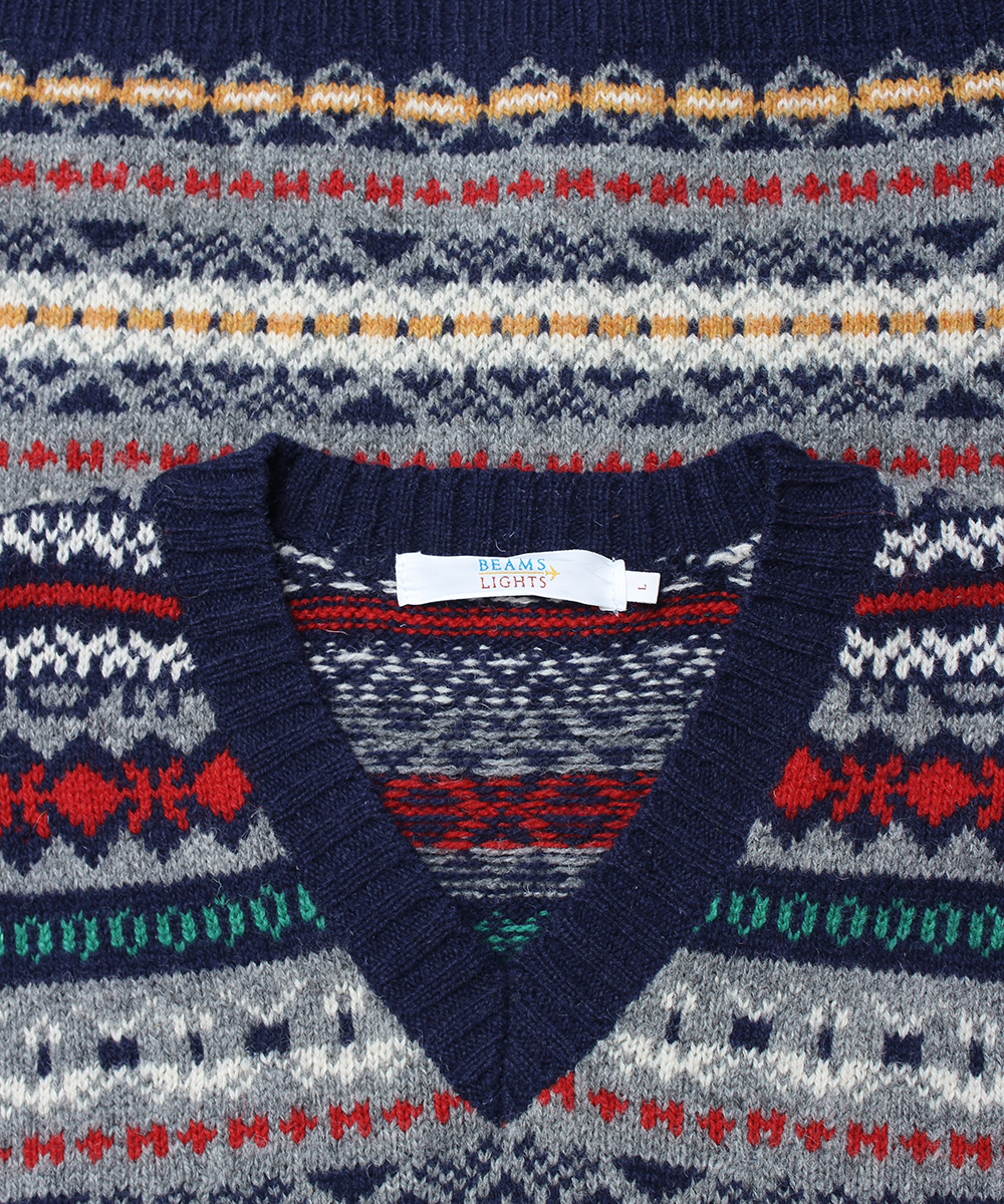 BEAMS faisle wool sweater