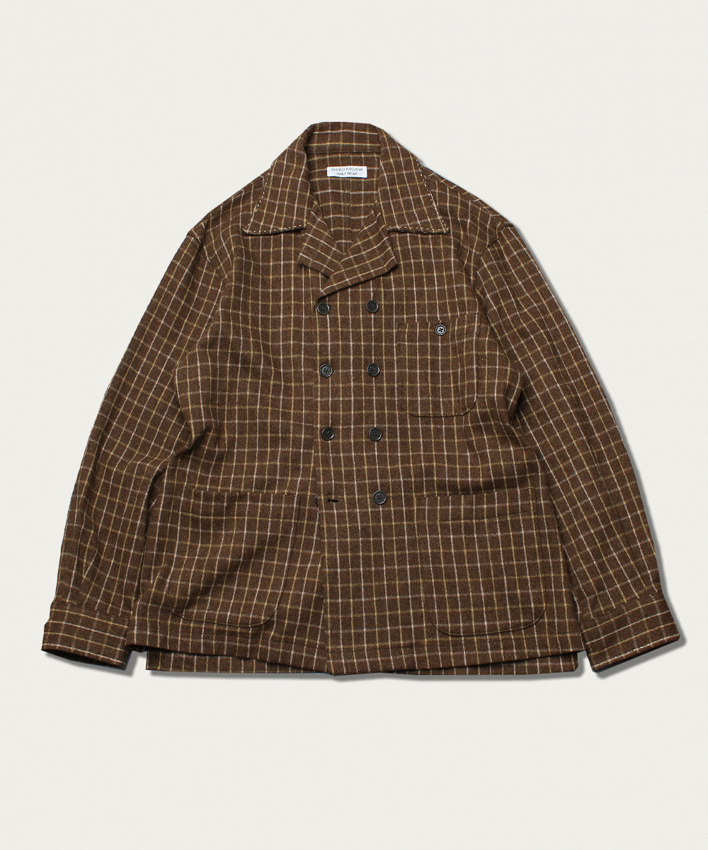 TAKEO KIKUCHI double breasted wool shirt jacket