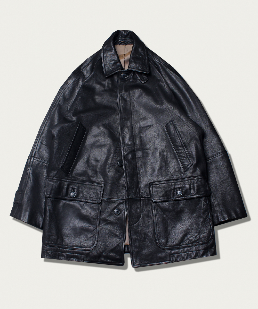 Leather works exclusively BEAMS sheep skin leather jacket
